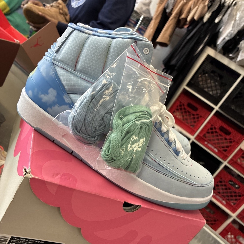 Air Jordan 2  US 13 Men's Blue White Glow  Nike Retro J. Balvin DQ7691 419 W/Box